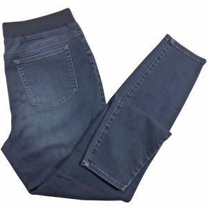 Boston Proper Plus Size 14 Blue Skinny Denim Jeans Womens 31in Inseam Pants NNT